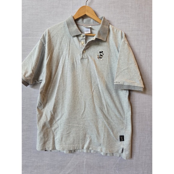 Walt Disney Other - Mickey Mouse Polo Shirt Mens Large Walt Disney World Gray Mickey Vintage Disney